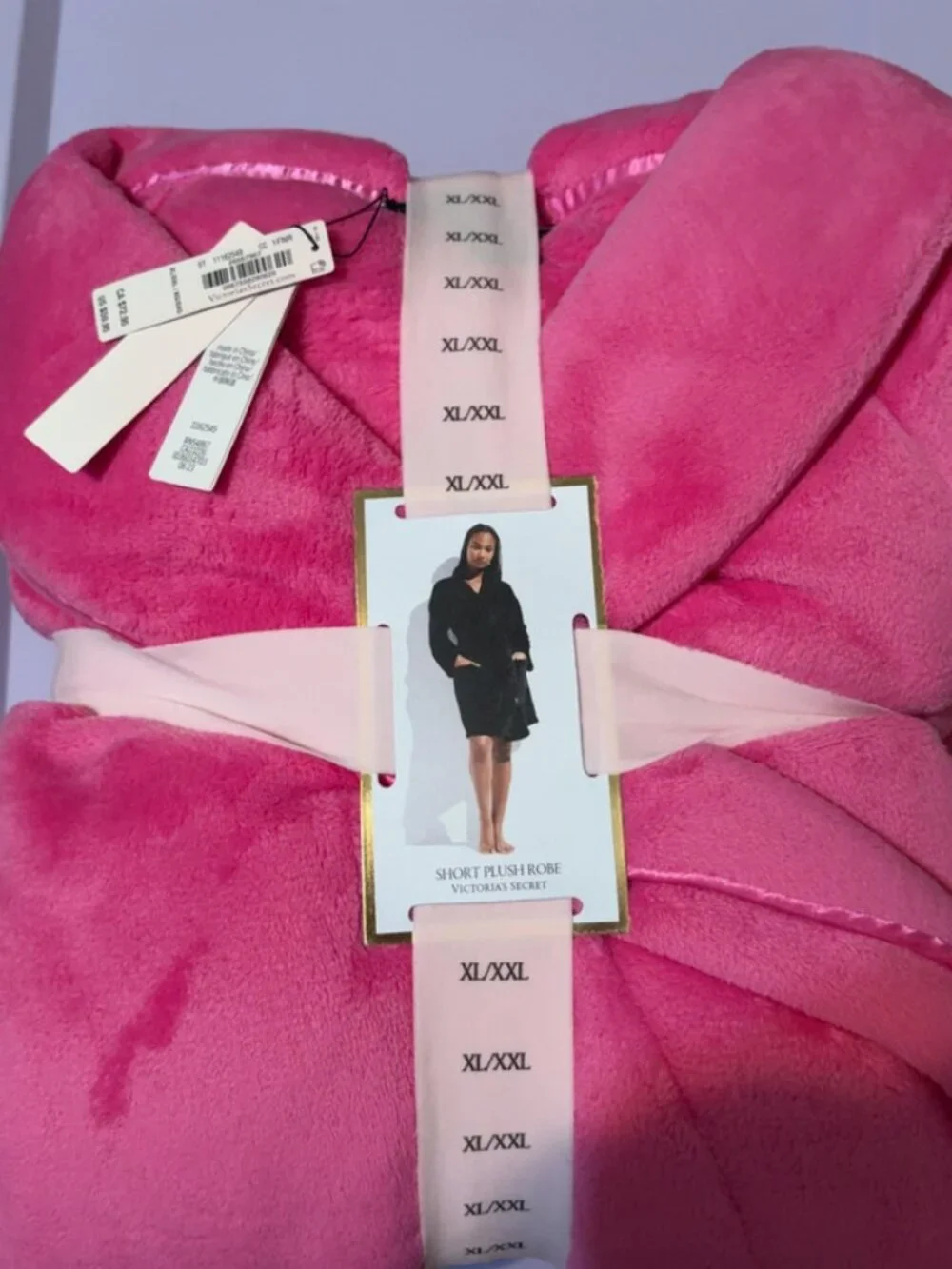 Victoria’s Secret Short Plush Robe – Size XL/XXL Hot Pink
